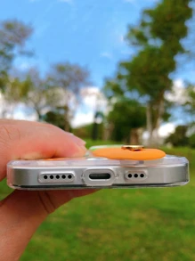 胡蘿蔔圖案手機殼帶3D卡通腕帶 - 橘色 - 查看 5