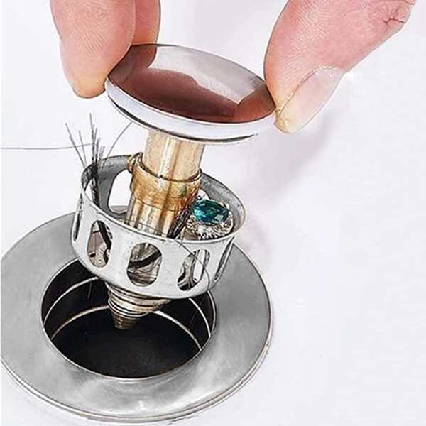 

1pc Stainless Steel Drain Plug, Gold