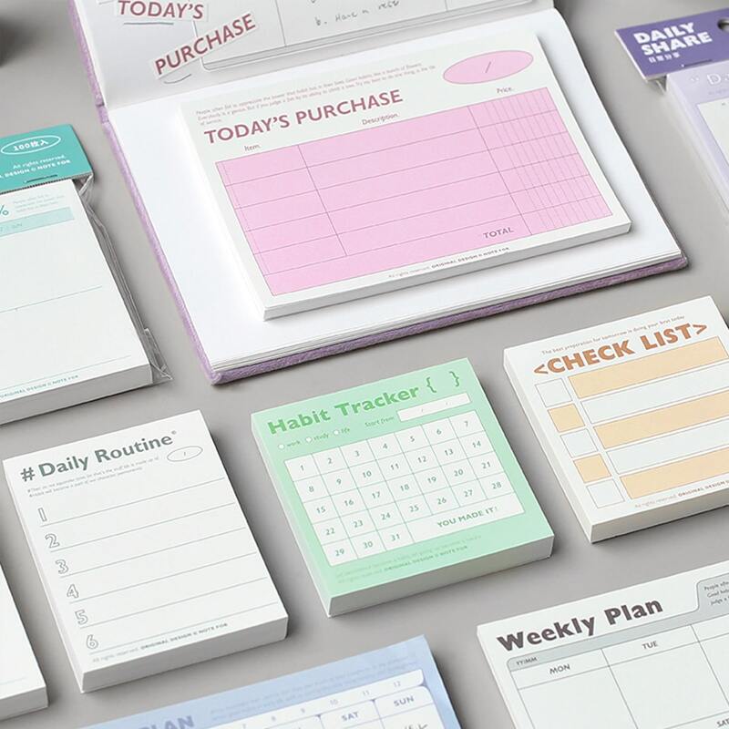 

1pc Schedule Random Sticky Note, Multicolor