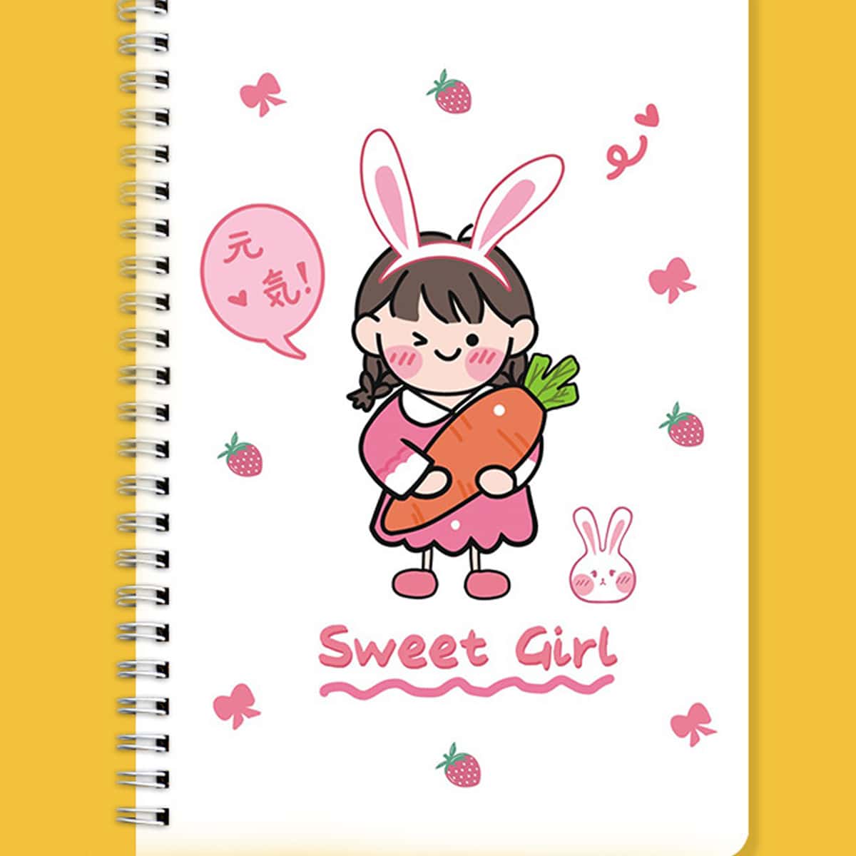 

1pc Cartoon Graphic Cover Random Spiral Notebook, Multicolor