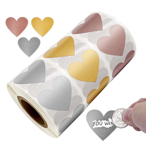 

1roll Random Heart Shaped Sticker, Multicolor