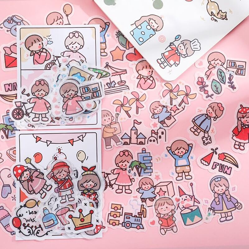 

40pcs Cartoon Graphic Random Sticker, Multicolor