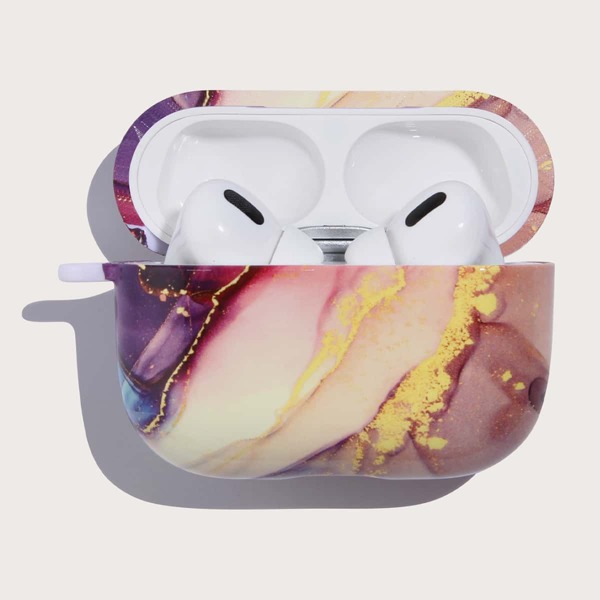 

Marble Print Case For Airpods, Multicolor