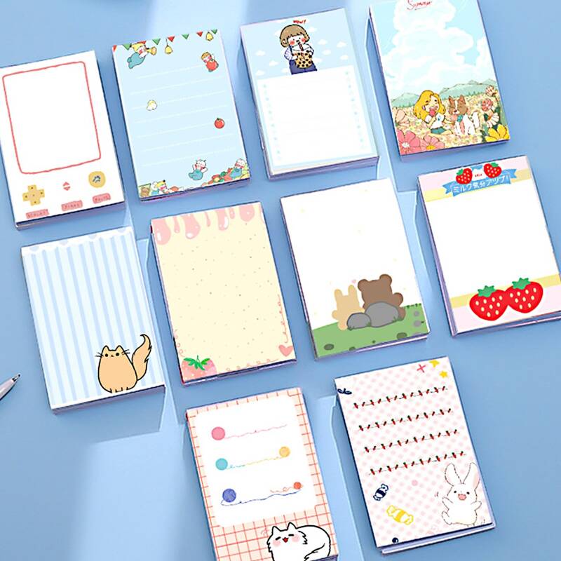

1pc Cartoon Graphic Random Memo Pad, Multicolor
