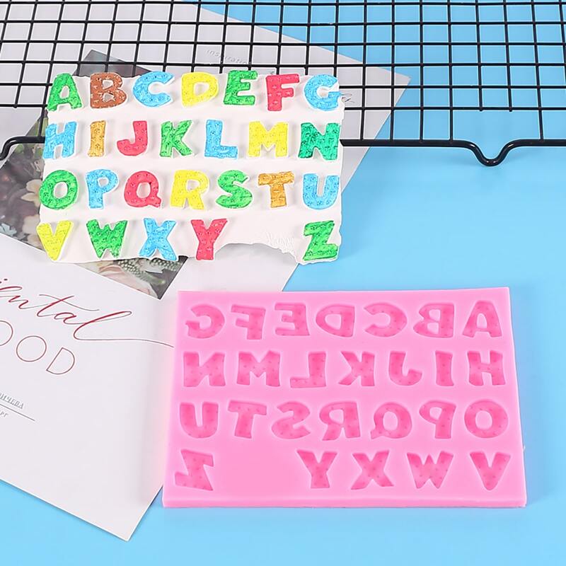 

1pc Silicone Alphabet Chocolate Mold, Pink