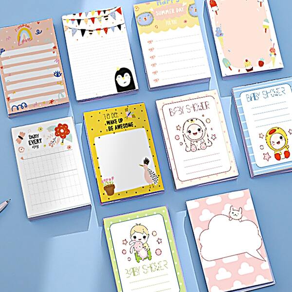 

1pc Cartoon Graphic Random Memo Pad, Multicolor