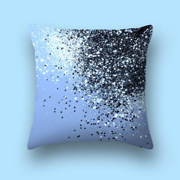 

Glitter Cushion Cover Without Filler, Blue