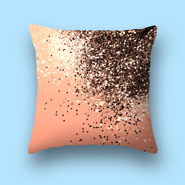 

Glitter Cushion Cover Without Filler, Orange