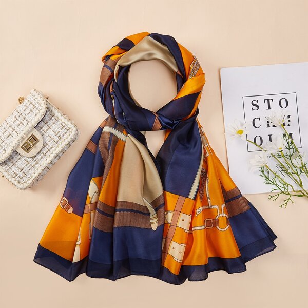 

1pc Simple Scarf, Multicolor