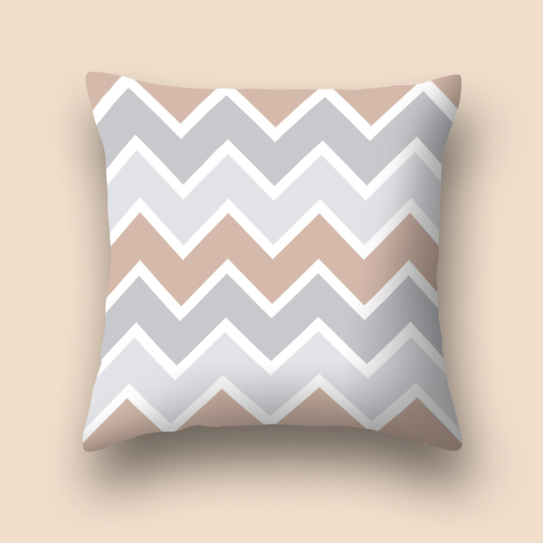

Chevron Pattern Cushion Cover Without Filler, Multicolor
