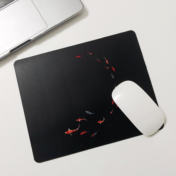 

Goldfish Pattern Mouse Pad, Black