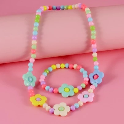 Cô gái Hoa Trang trí Cườm & Vòng đeo tay