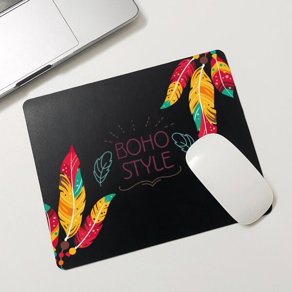 

Tropical Leaf Print Mouse Pad, Multicolor
