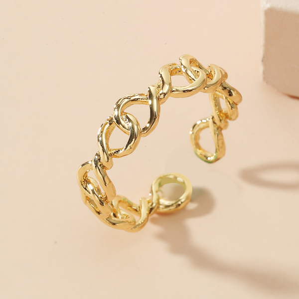

Hollow Out Cuff Ring, Gold