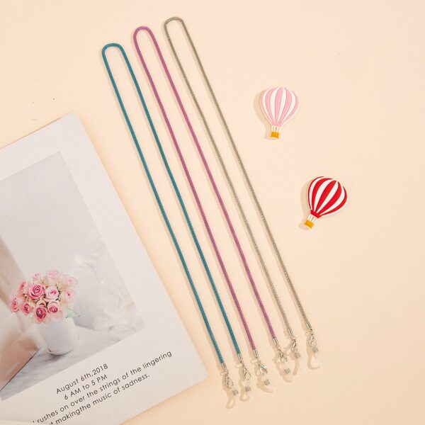 

3pcs Metal Glasses Chain, Multicolor