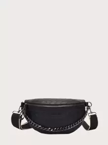 Riñonera trenzada con manija - Negro - Ver 1