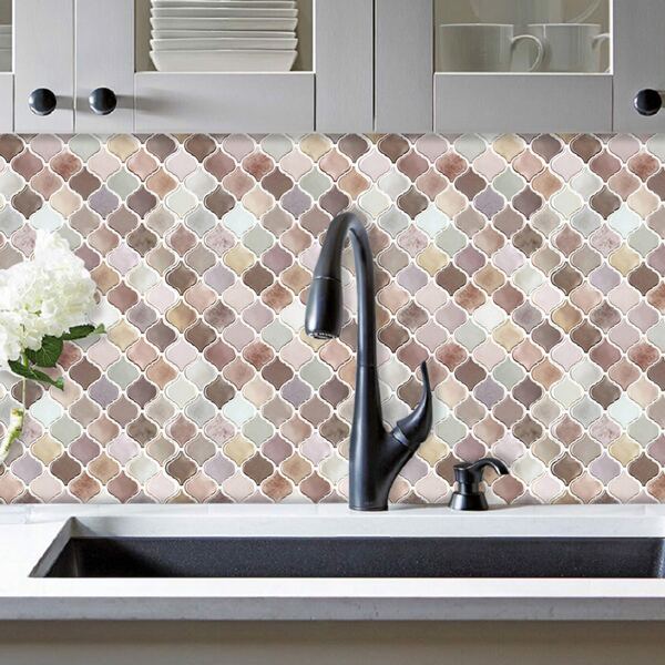 

1pc Geometric Pattern Wall Sticker, Multicolor