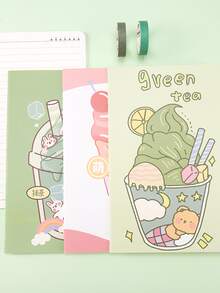 1pc Cartoon Graphic Máy tính xách tay ngẫu nhiên - Nhiều màu - Xem 4