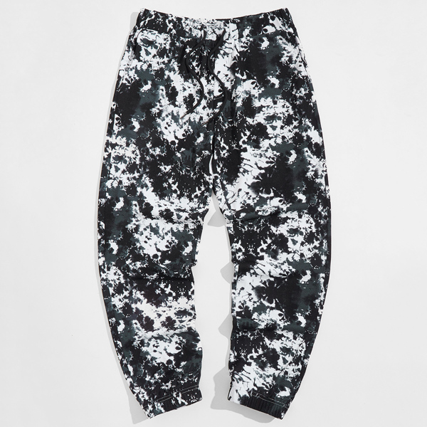 

Men Tie Dye Drawstring Waist Pants, Multicolor