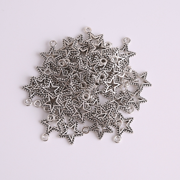 

50pcs Star DIY Jewelry Accessory, Silver