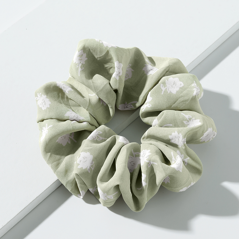 

Flower Print Hair Tie, Green