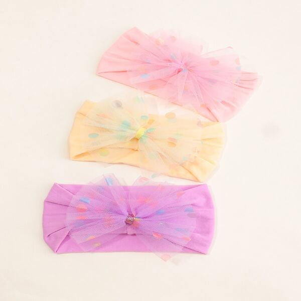 

3pcs Baby Bow Knot Headband, Multicolor