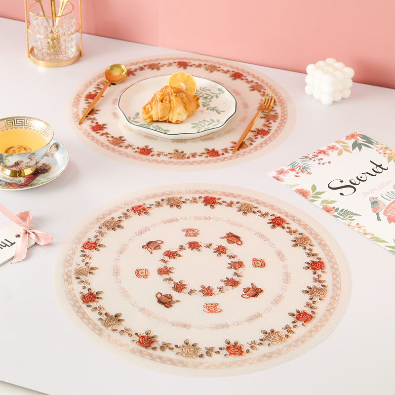 

1pc Flower Print Placemat, Multicolor