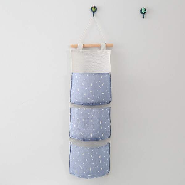 

Graphic Print Hanging Storage Bag, Blue