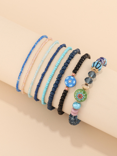 8 piezas brazalete con cuenta