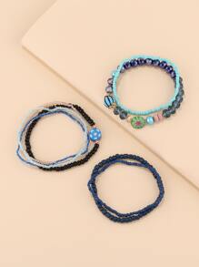 8pcs Beaded Bracelet - Multicolor - View 2