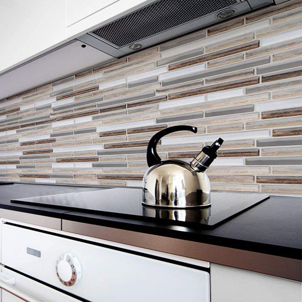 

1pc Tile Pattern Epoxy Wall Sticker, Multicolor