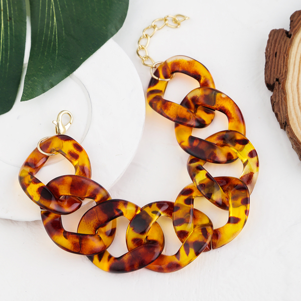 

Chunky Link Bracelet, Brown
