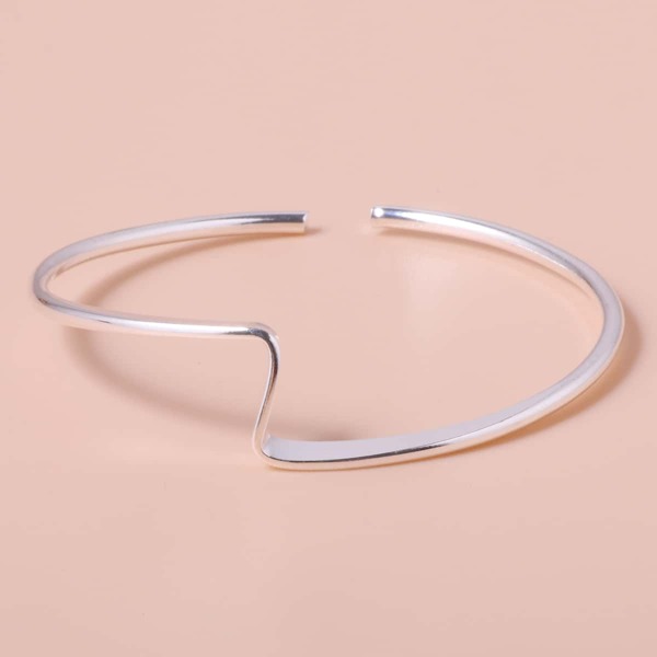 

Minimalist Cuff Bracelet, Silver