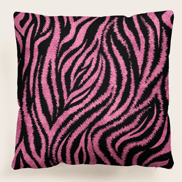 

Zebra Stripe Pattern Cushion Cover Without Filler, Multicolor