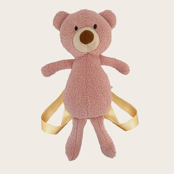 

Girls Cartoon Bear Design Backpack, Pink