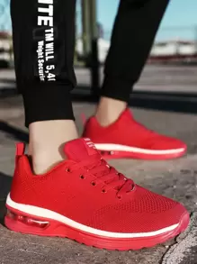 男士極簡前綁帶運動鞋透氣輕便氣墊鞋適用於網球訓練