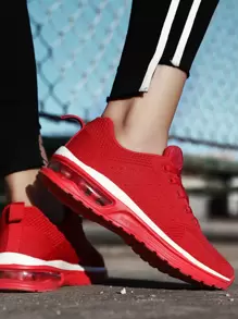 男士極簡前綁帶運動鞋透氣輕便氣墊鞋適用於網球訓練