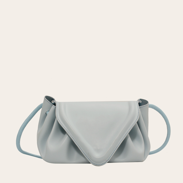 

Ruched Flap Crossbody Bag, Blue