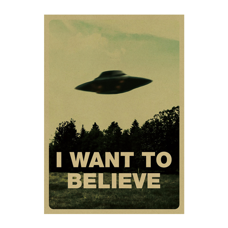 

UFO Print Wall Poster, Multicolor