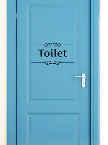 1pc PVC Toilet Wall Sticker, Daily Letter Graphic Creative Wall Decal For Toilet, Stickers, Wall Decal, Vinyl Decal For Home Decorations, Spring Decoration Items Refresh Your Home, Rama Decoration Stickers Gifts Birthday Graduation - Black - View 6