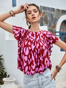 Rusttydustty Áo sơ mi Nút Báo Boho - Nhiều màu - Xem 5