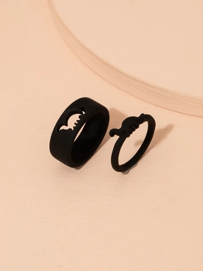 Кольцо из сплава 2шт | SHEIN Россия - Топ-100 SHEIN