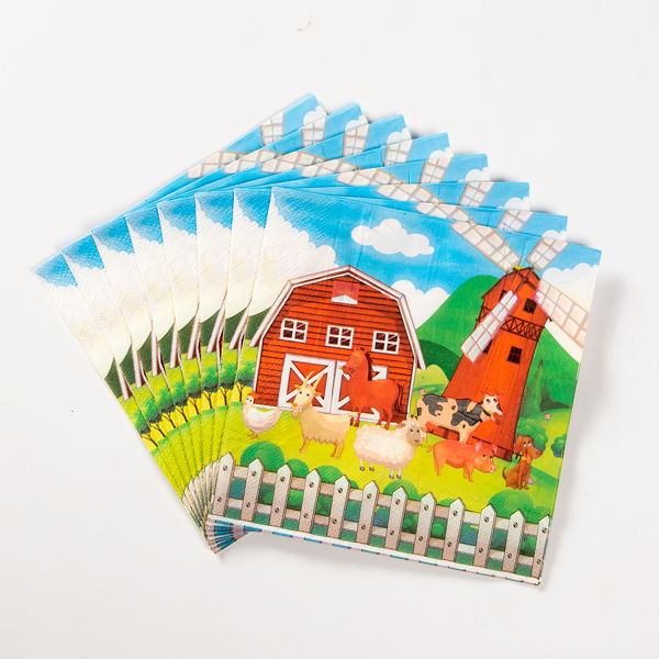 

20pcs Cartoon Graphic Disposable Napkin, Multicolor