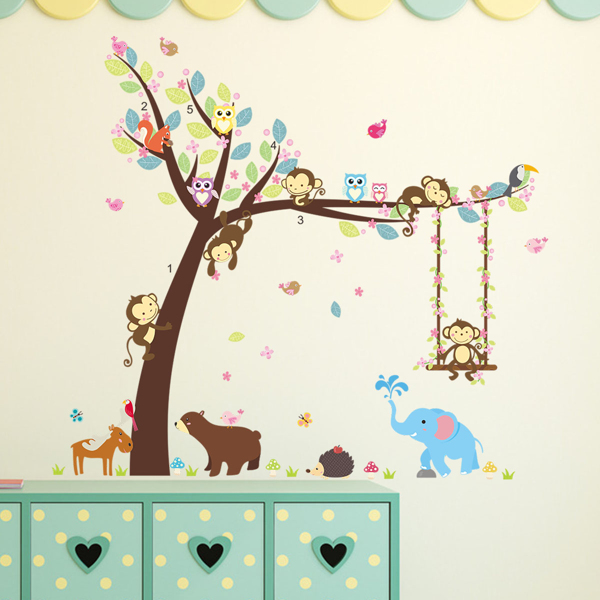 

Kids Cartoon Graphic Wall Sticker, Multicolor