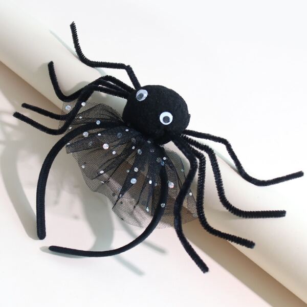 

Toddler Girls Spider Decor Hair Hoop, Black