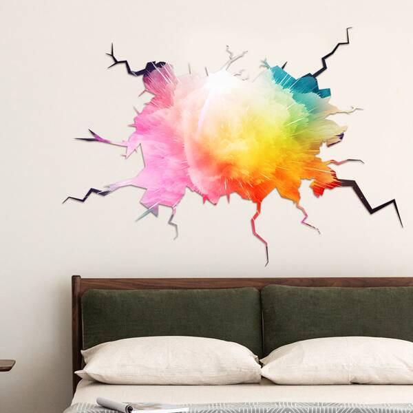 

Kids Graphic Print Wall Sticker, Multicolor