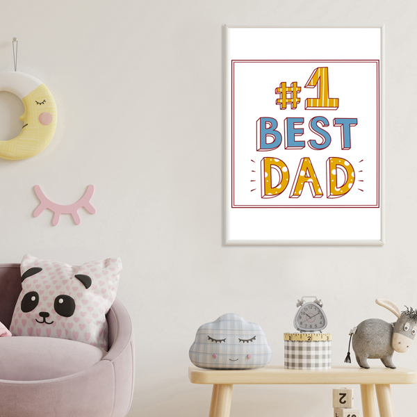 

Kids Slogan Graphic Unframed Painting, Multicolor