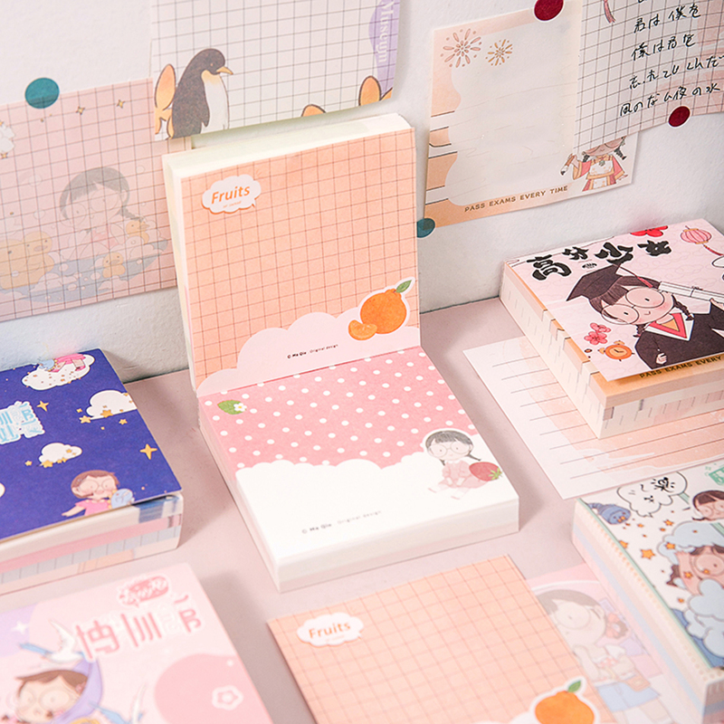 

1pc Cartoon Graphic Random Memo Pad, Multicolor