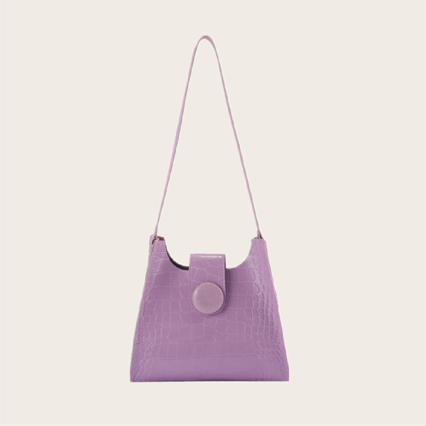 

Croc Embossed Shoulder Bag, Purple