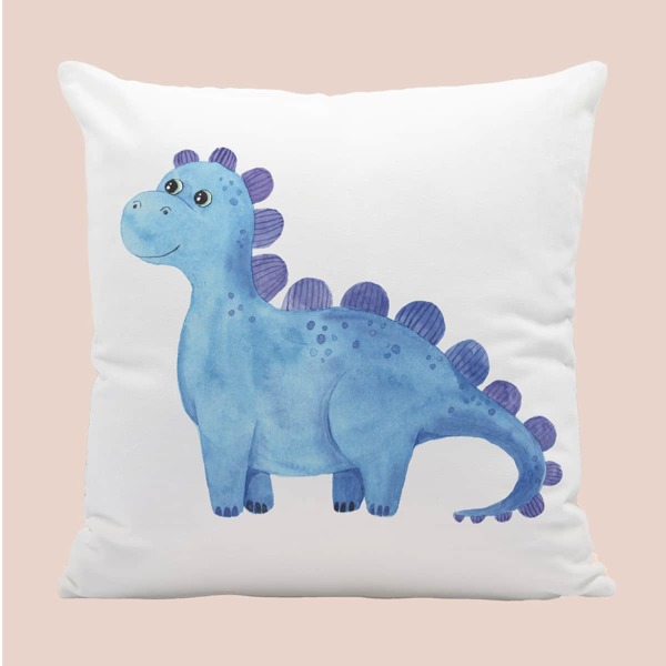 

Kids Dinosaur Print Cushion Cover Without Filler, Multicolor